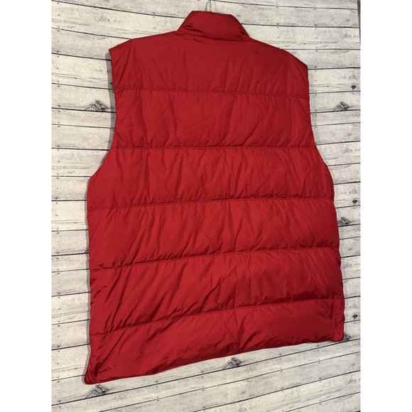 ORVIS Mens Duck Down Puffer Vest Sz L Red Button Front Zipper Pockets GUC - Picture 15 of 16